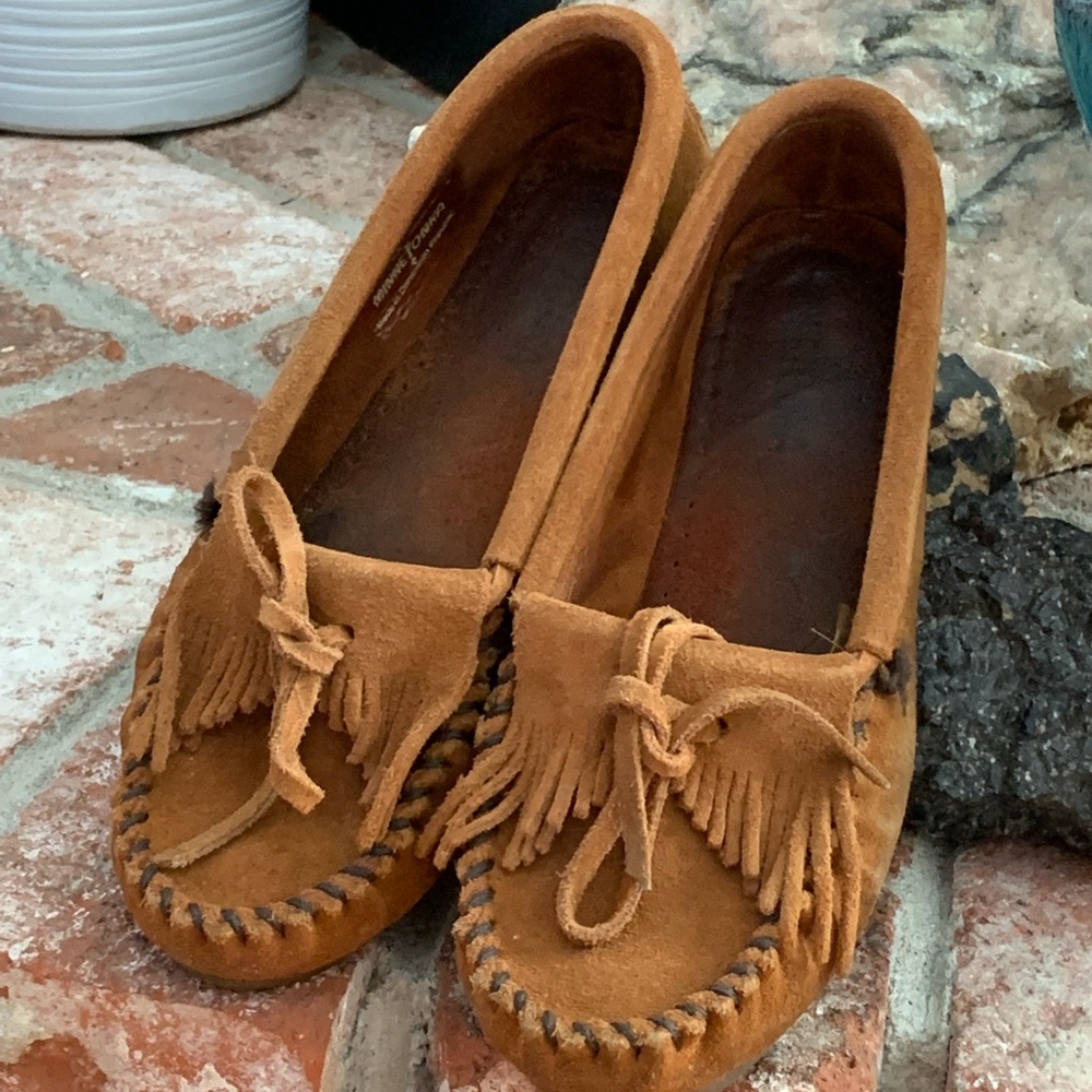 Minnetonka Kilty Suede Moccasin